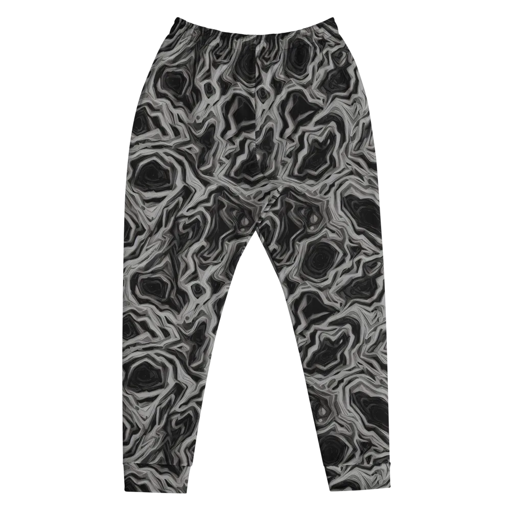 Black Marble Riot on Men's Joggers — Front