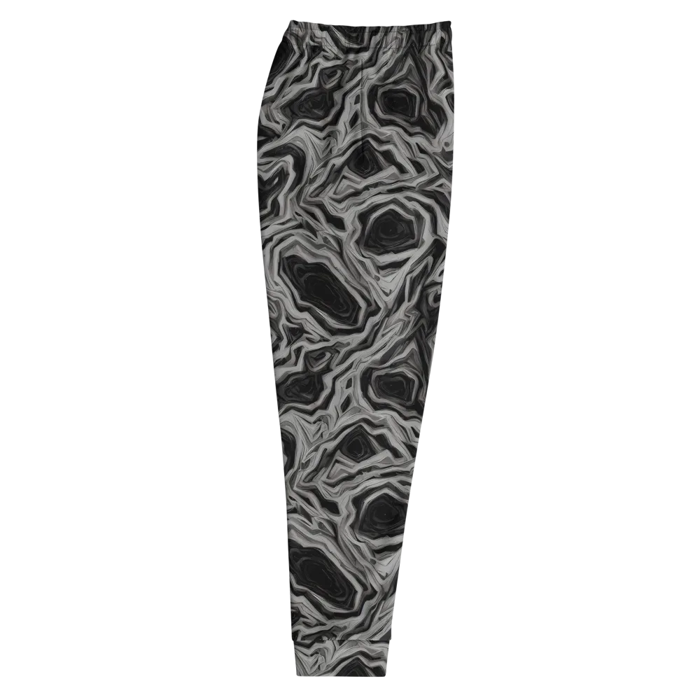 Black Marble Riot on Men's Joggers — Right