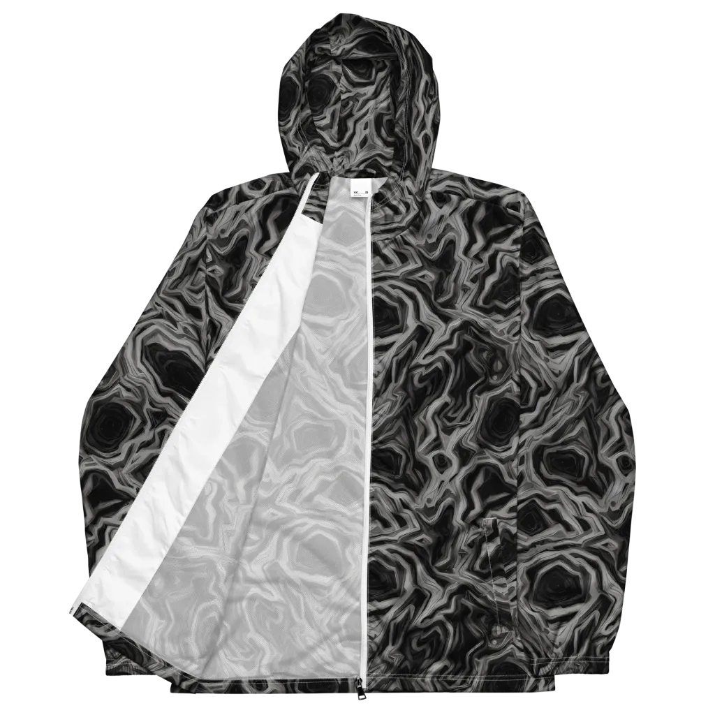 Black Marble Riot on Men's Windbreaker — Front