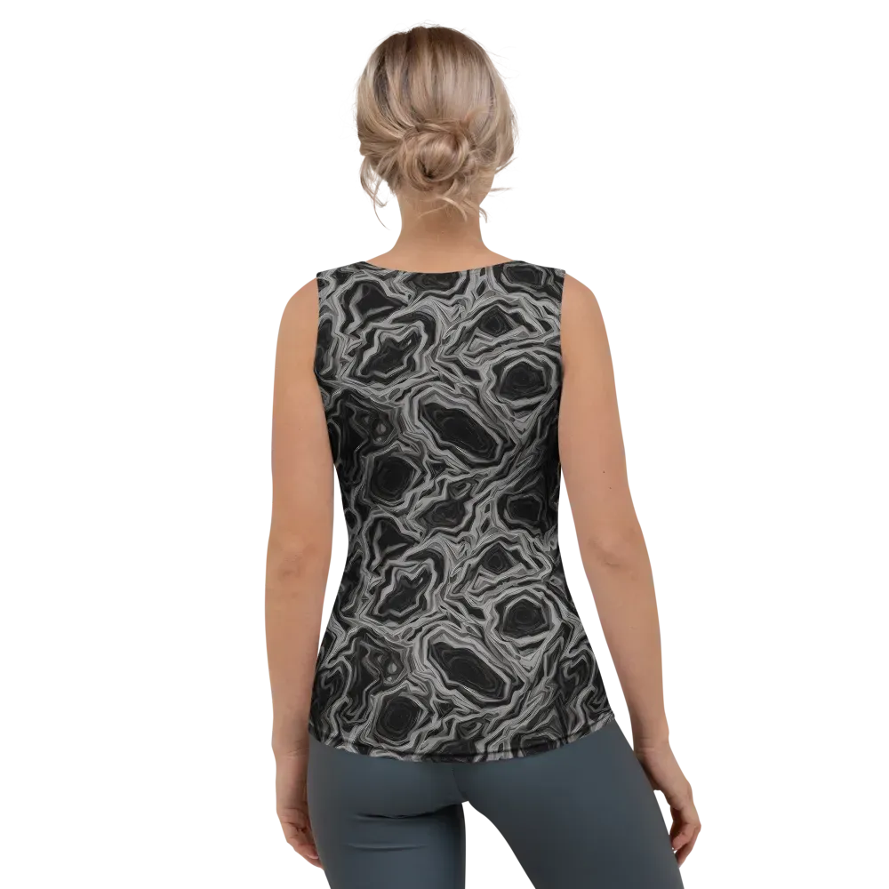 Black Marble Riot on Women's Tank Top — Back
