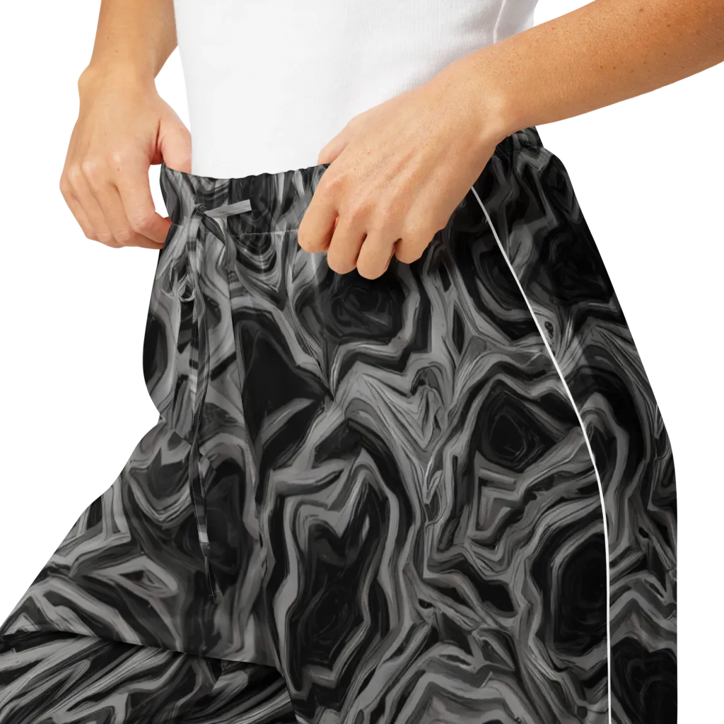 Black Marble Riot on Women's Pajama Pants — Product details