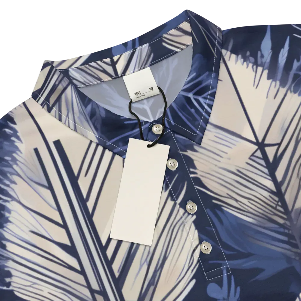 Moonlit Leaves on Men's Slim Fit Polo Shirt — Product details