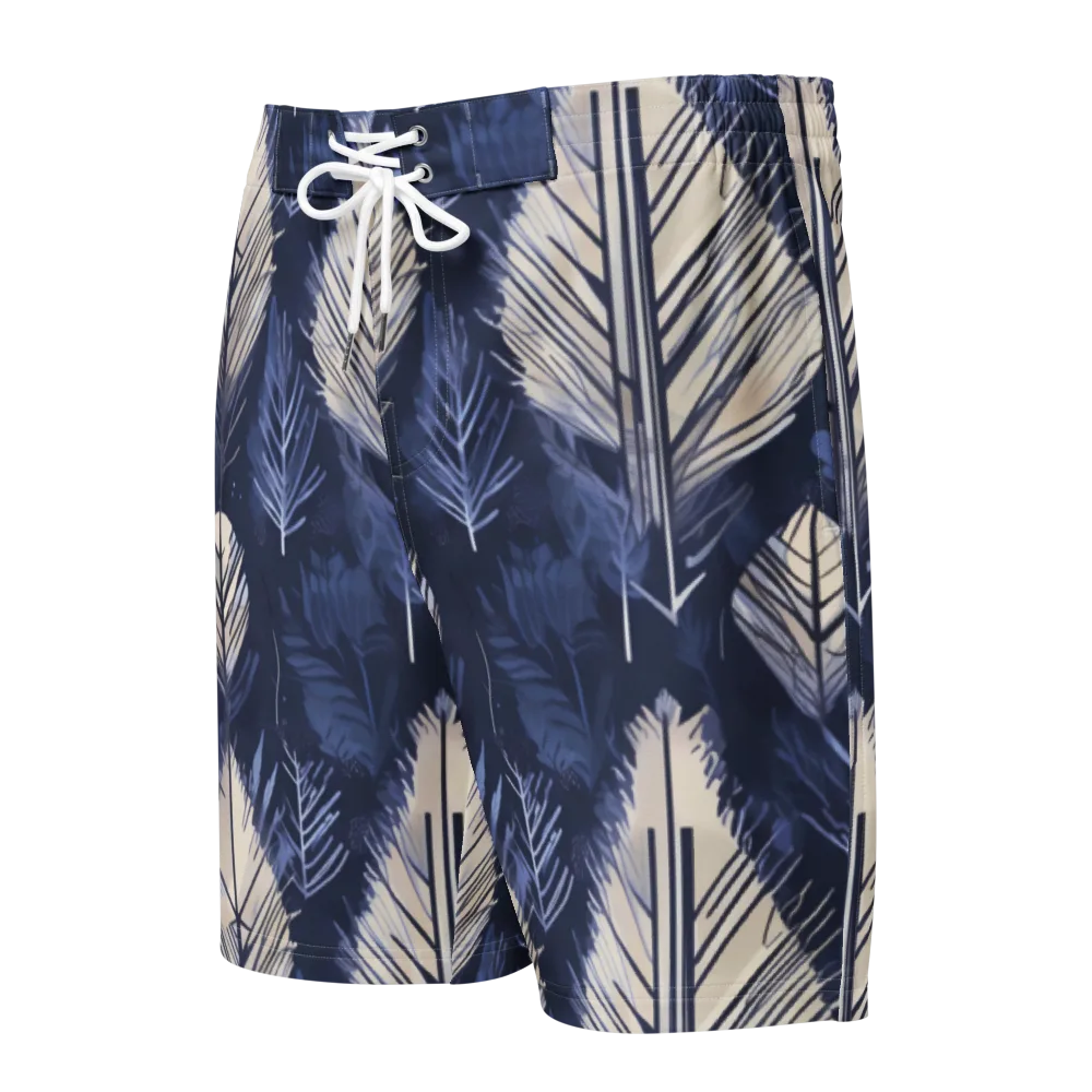 Moonlit Leaves on Men's Board Shorts — Front