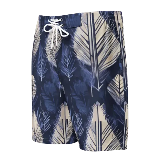 Moonlit Leaves on a Men's Board Shorts