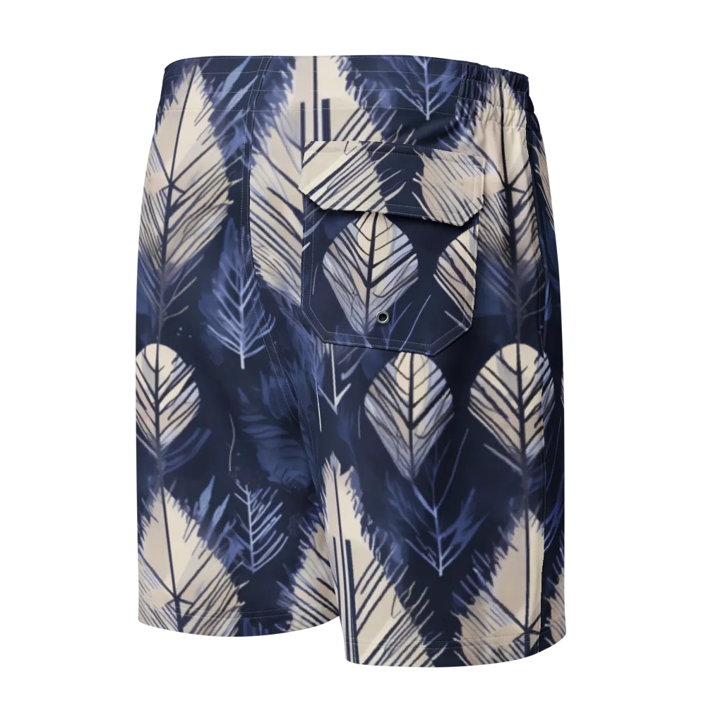 Moonlit Leaves on Men's Board Shorts — Back