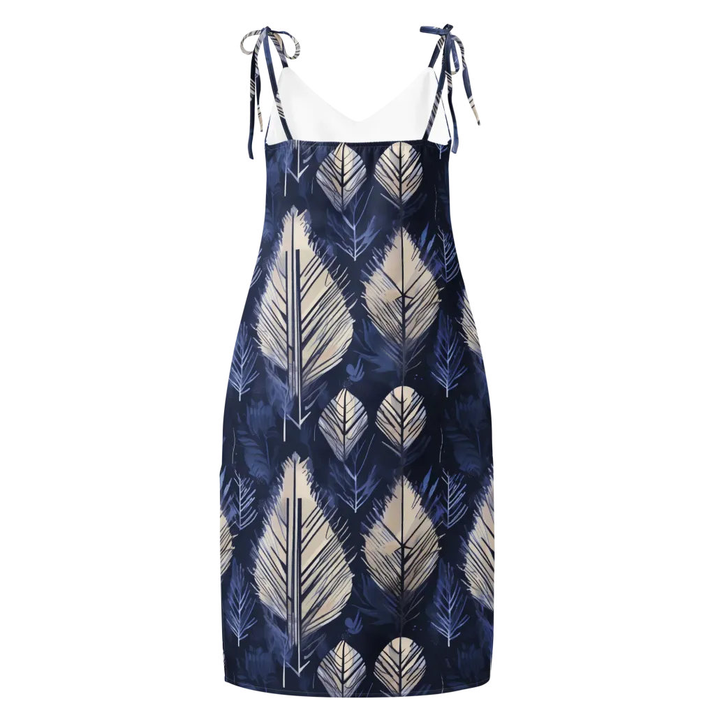 Moonlit Leaves on Slip Dress — Back