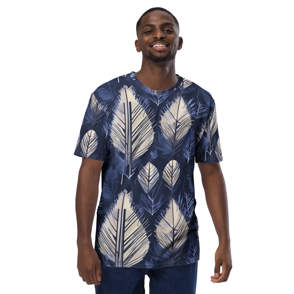 Moonlit Leaves on Men's Crew Neck T-Shirt — Front