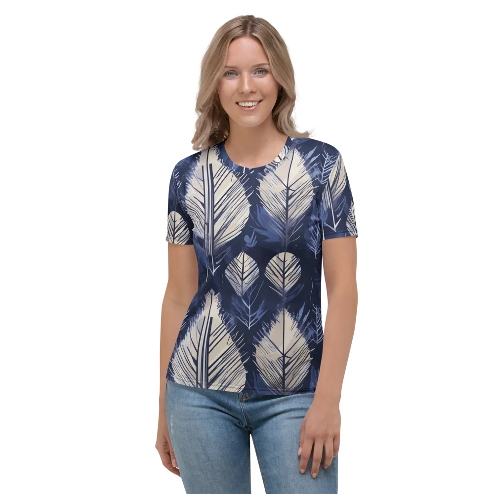 Moonlit Leaves on Women's Crew Neck T-Shirt — Front
