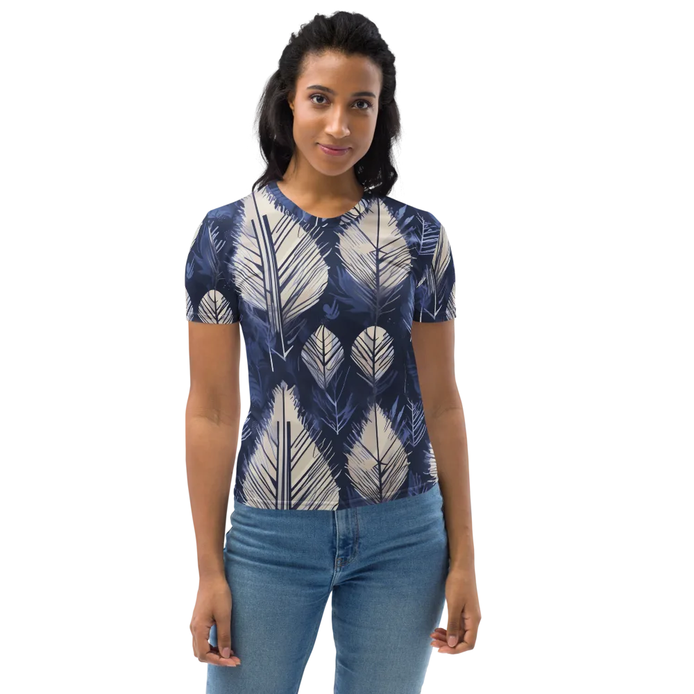 Moonlit Leaves on Women's Crew Neck T-Shirt — Front