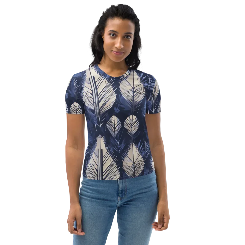 Moonlit Leaves on Women's Crew Neck T-Shirt — Front