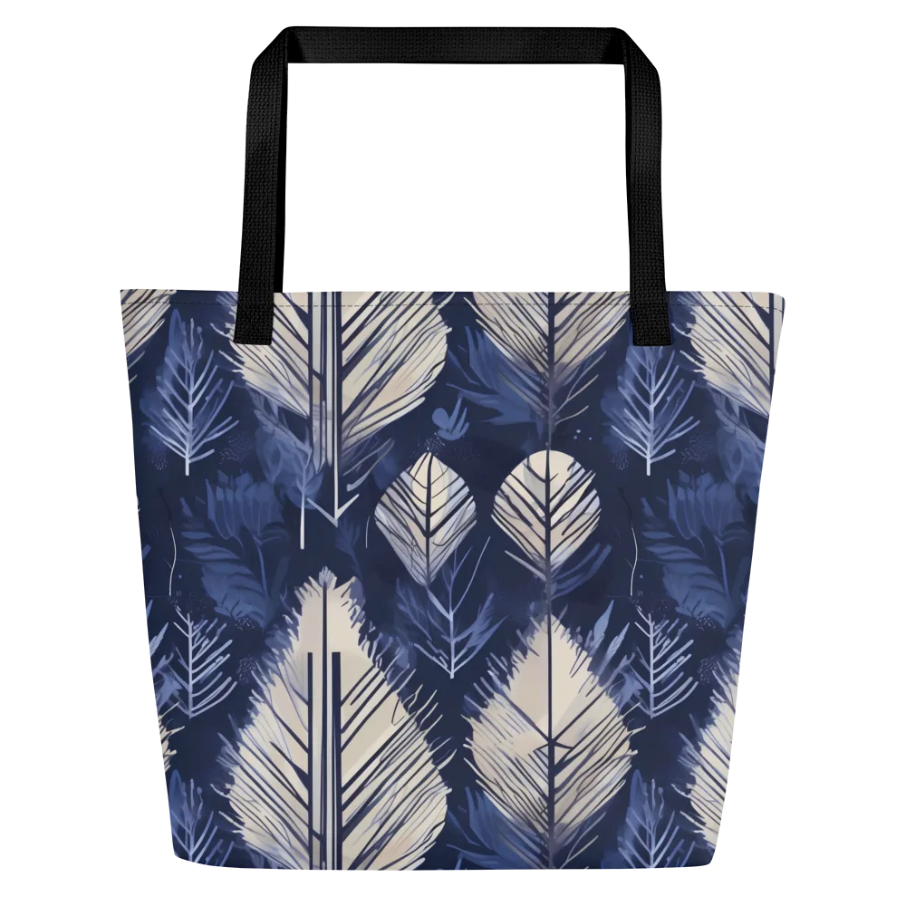 Moonlit Leaves on Large Tote Bag W/ Pocket — Front