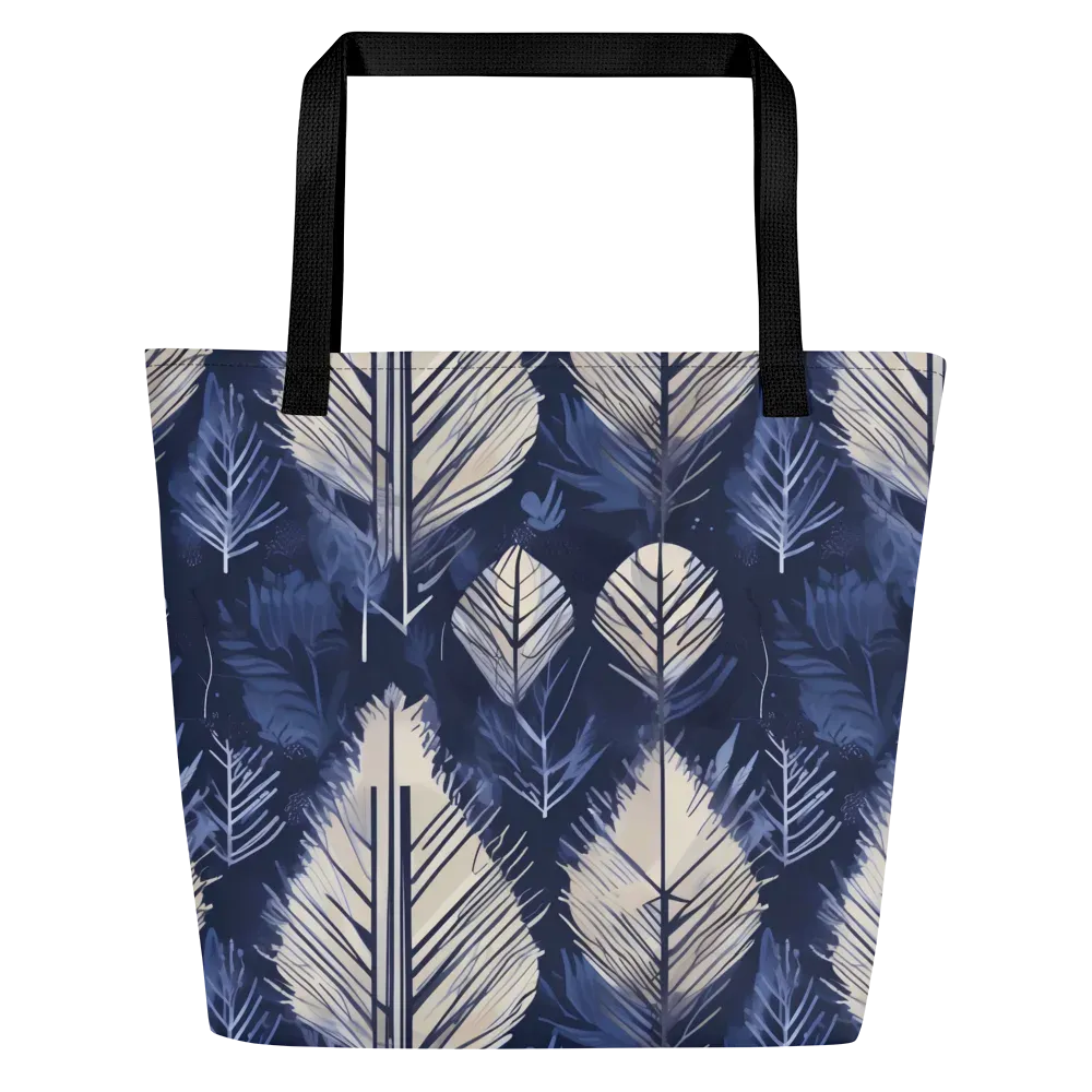 Moonlit Leaves on Large Tote Bag W/ Pocket — Front