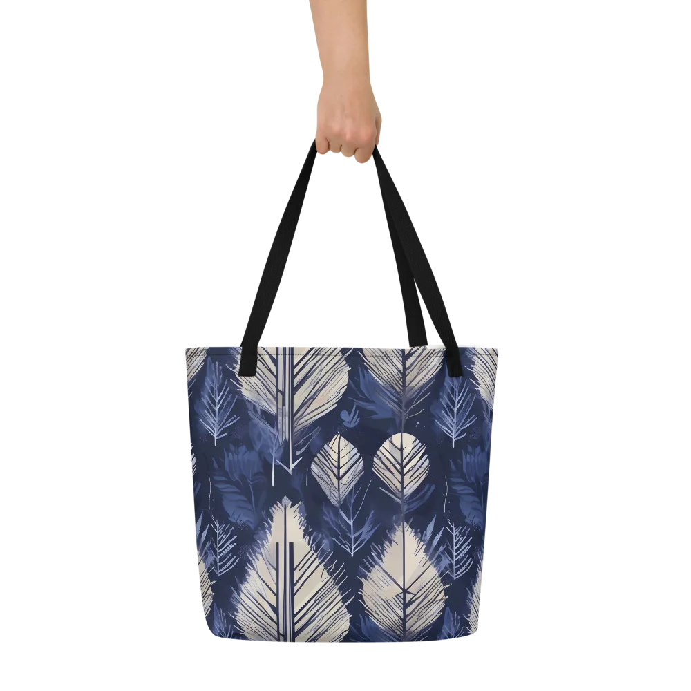 Moonlit Leaves on Large Tote Bag W/ Pocket — Front