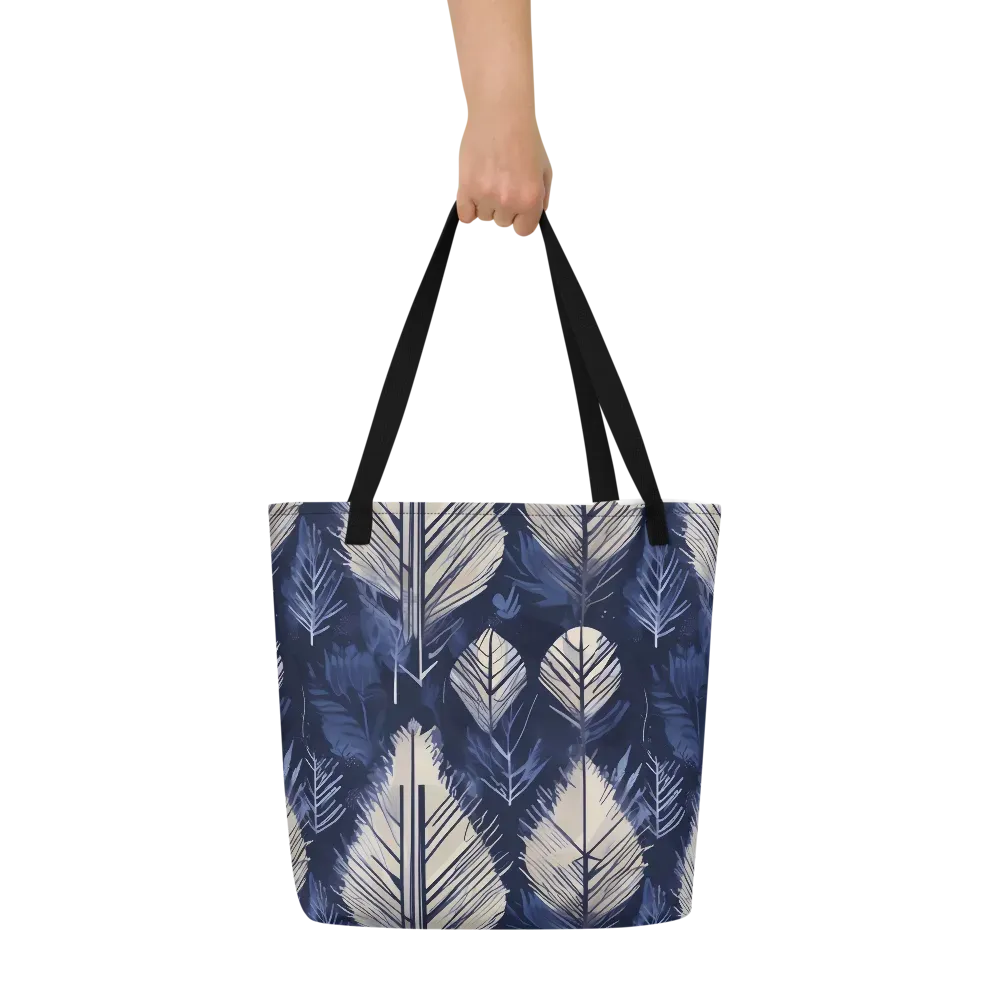 Moonlit Leaves on Large Tote Bag W/ Pocket — Front