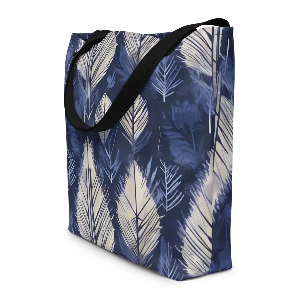 Moonlit Leaves on Large Tote Bag W/ Pocket — Front