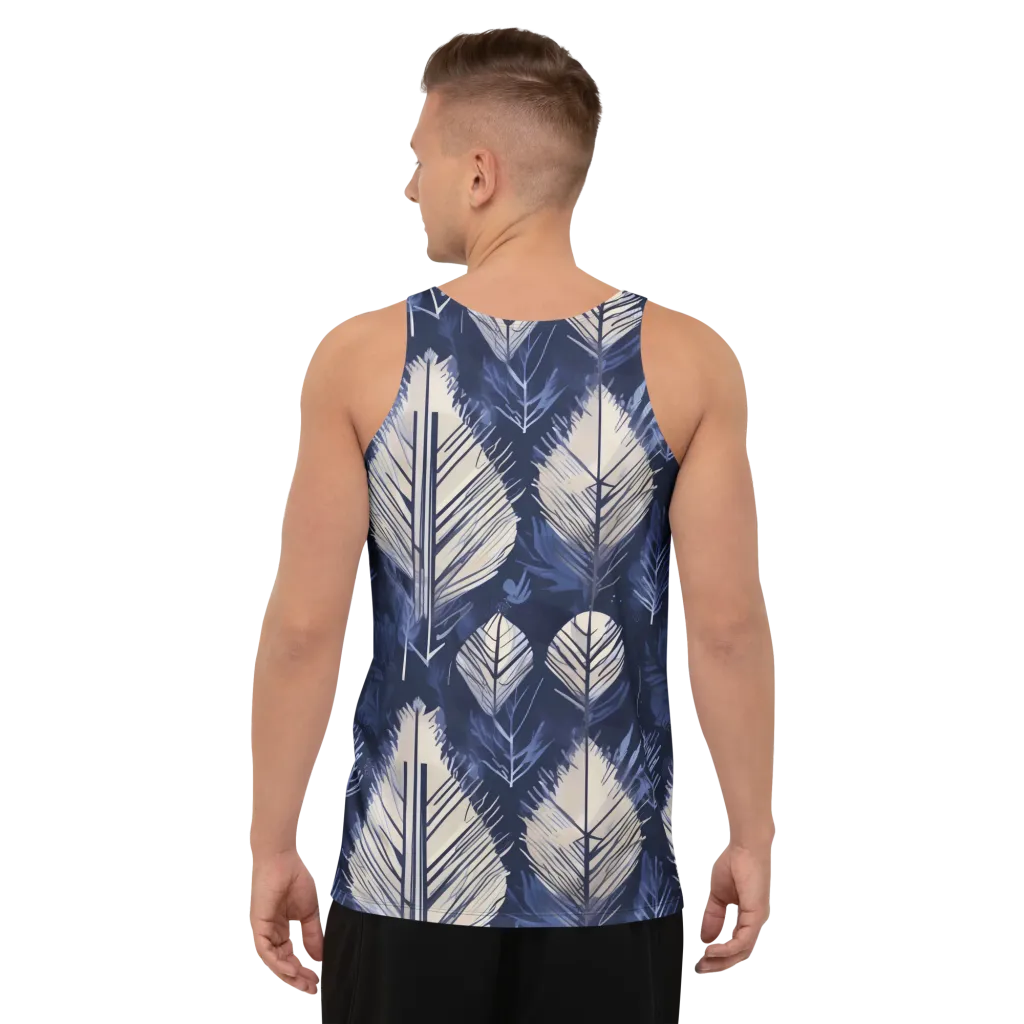 Moonlit Leaves on Men's Tank Top — Back