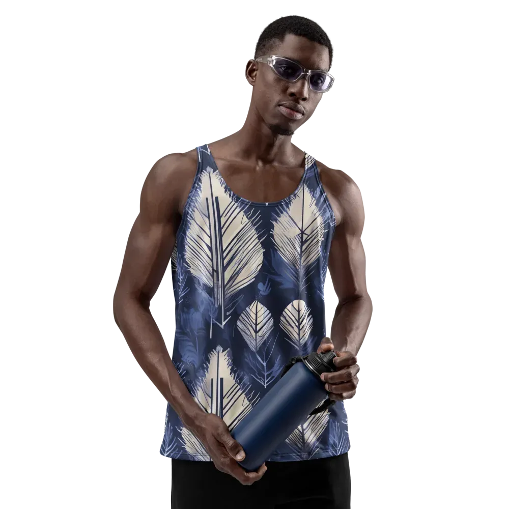 Moonlit Leaves on Men's Tank Top — Front