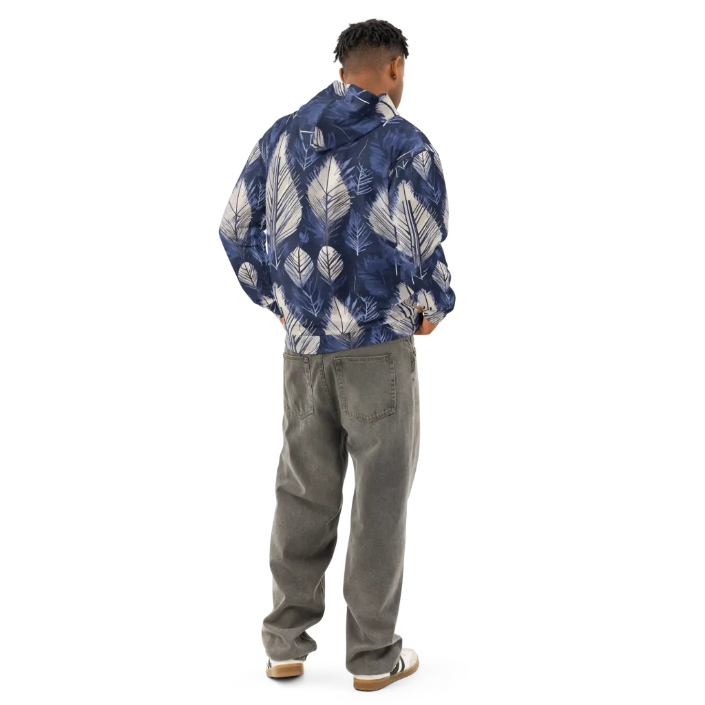 Moonlit Leaves on Cotton Hoodie — Back