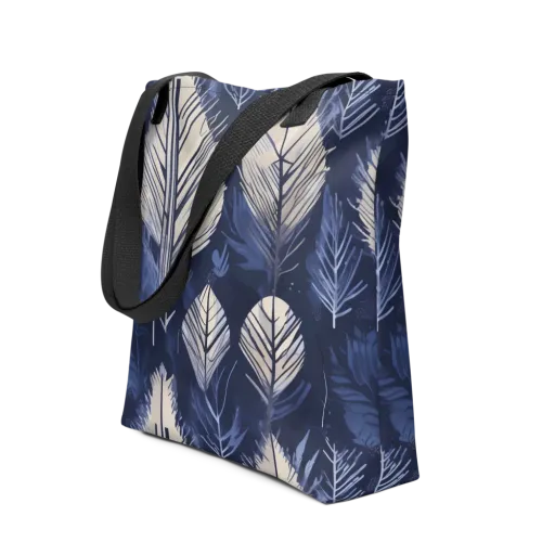 Moonlit Leaves on a Tote Bag