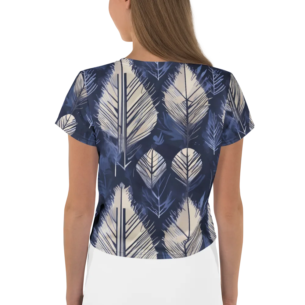 Moonlit Leaves on Crop Tee — Back