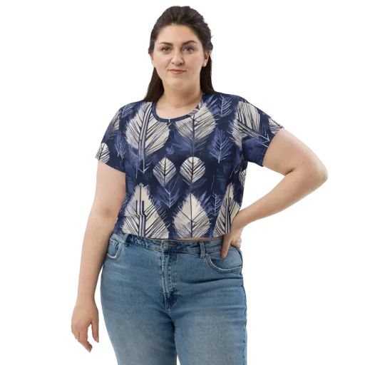 Moonlit Leaves on a Crop Tee