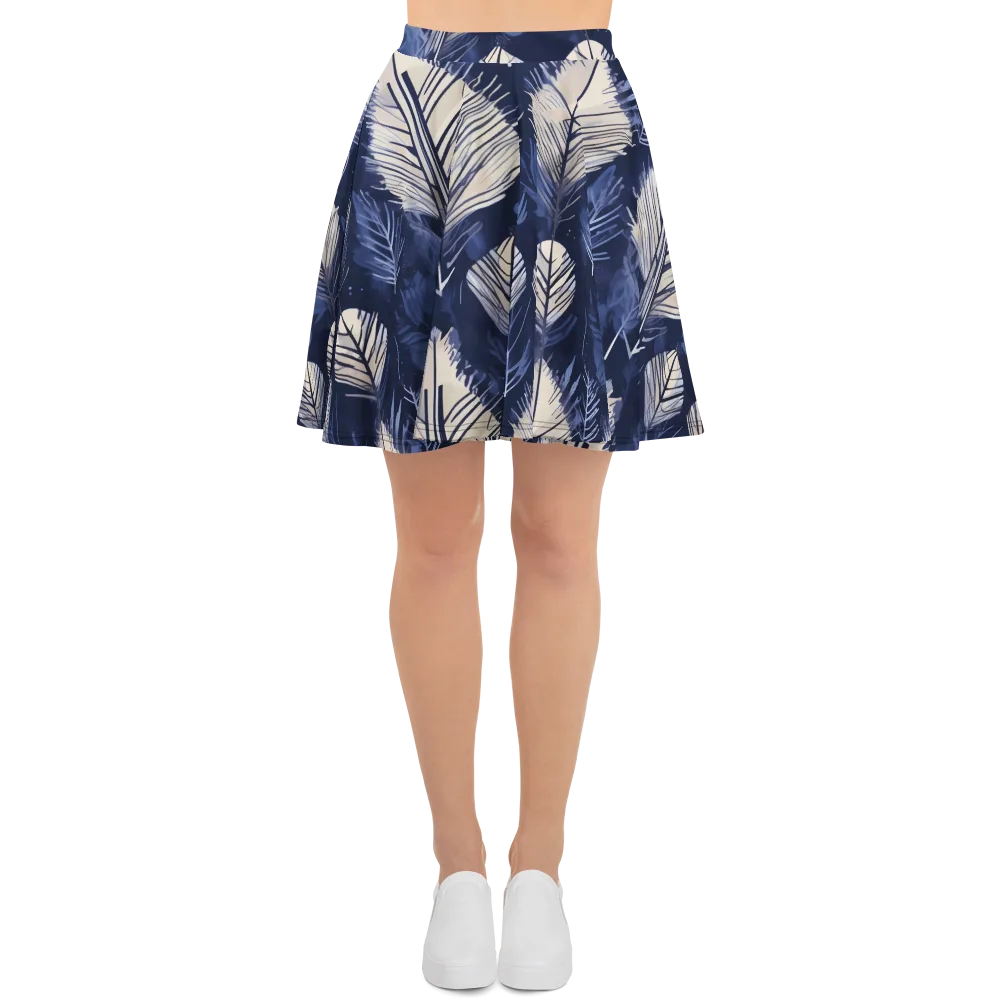 Moonlit Leaves on Skater Skirt — Front
