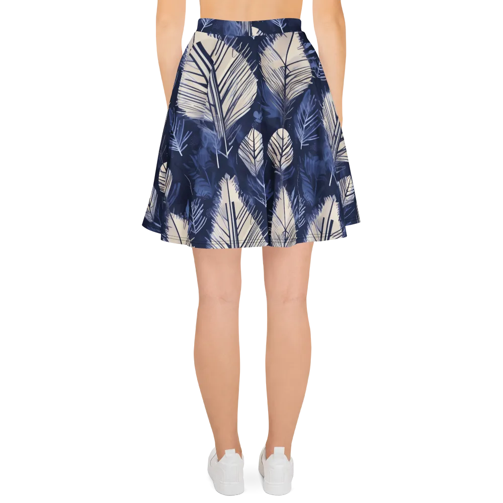 Moonlit Leaves on Skater Skirt — Back