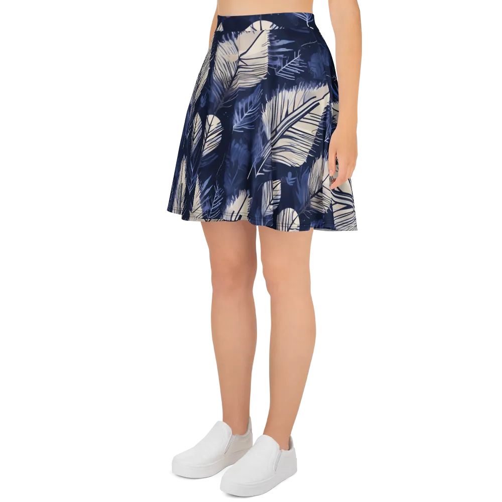 Moonlit Leaves on Skater Skirt — Left