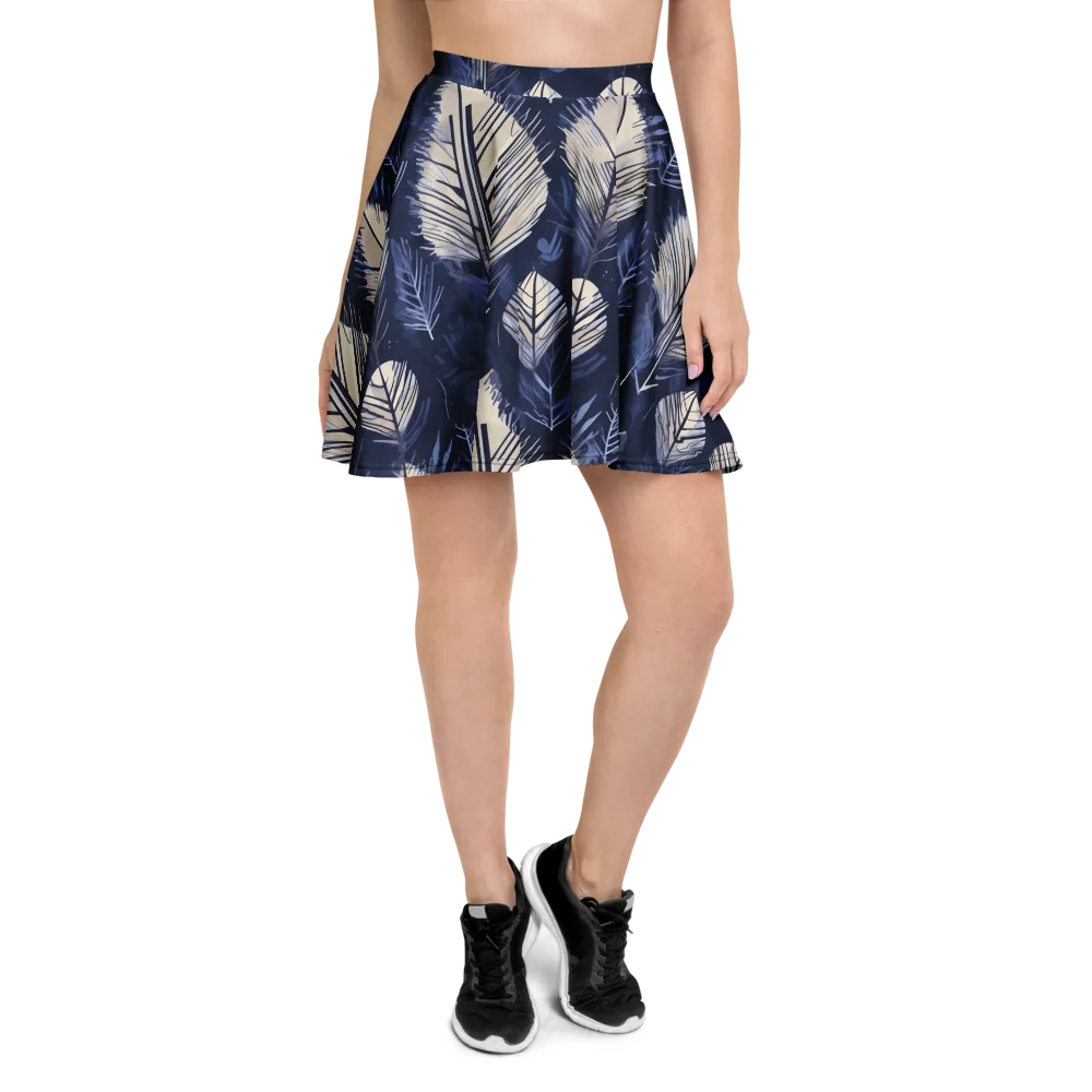 Moonlit Leaves on Skater Skirt — Front