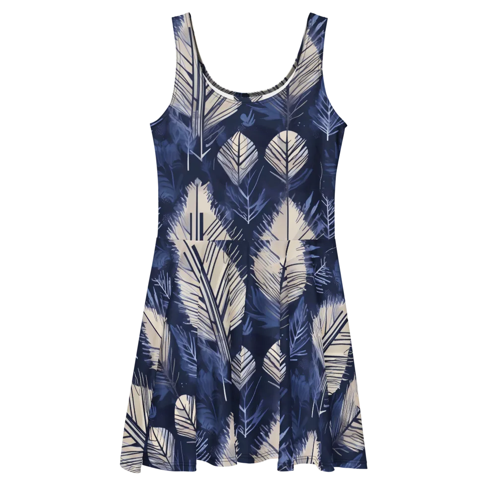 Moonlit Leaves on Skater Dress — Front