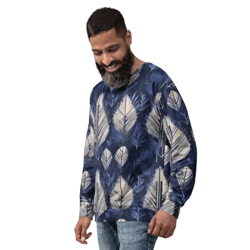 Moonlit Leaves on a Sweatshirt