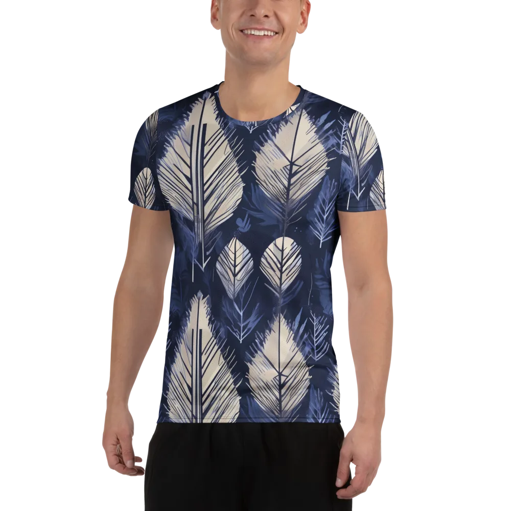 Moonlit Leaves on Men's Athletic T-Shirt — Front
