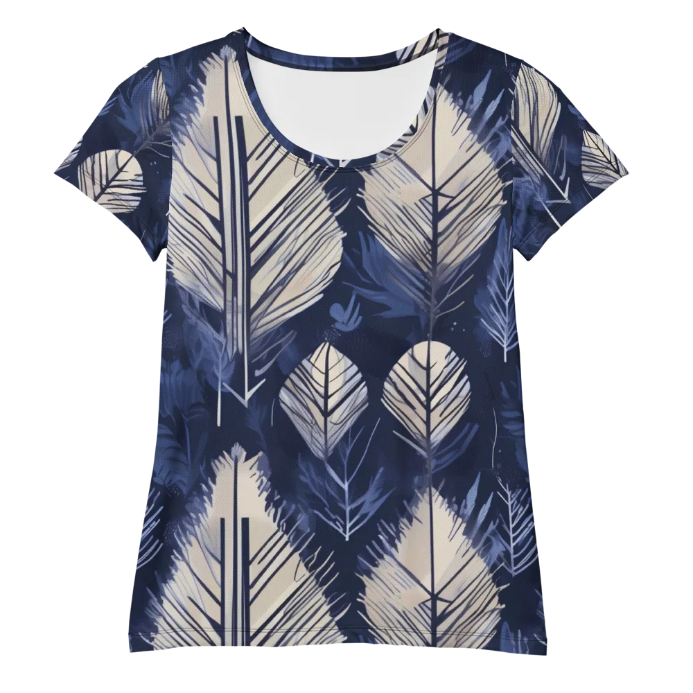 Moonlit Leaves on Women's Athletic T-Shirt — Front