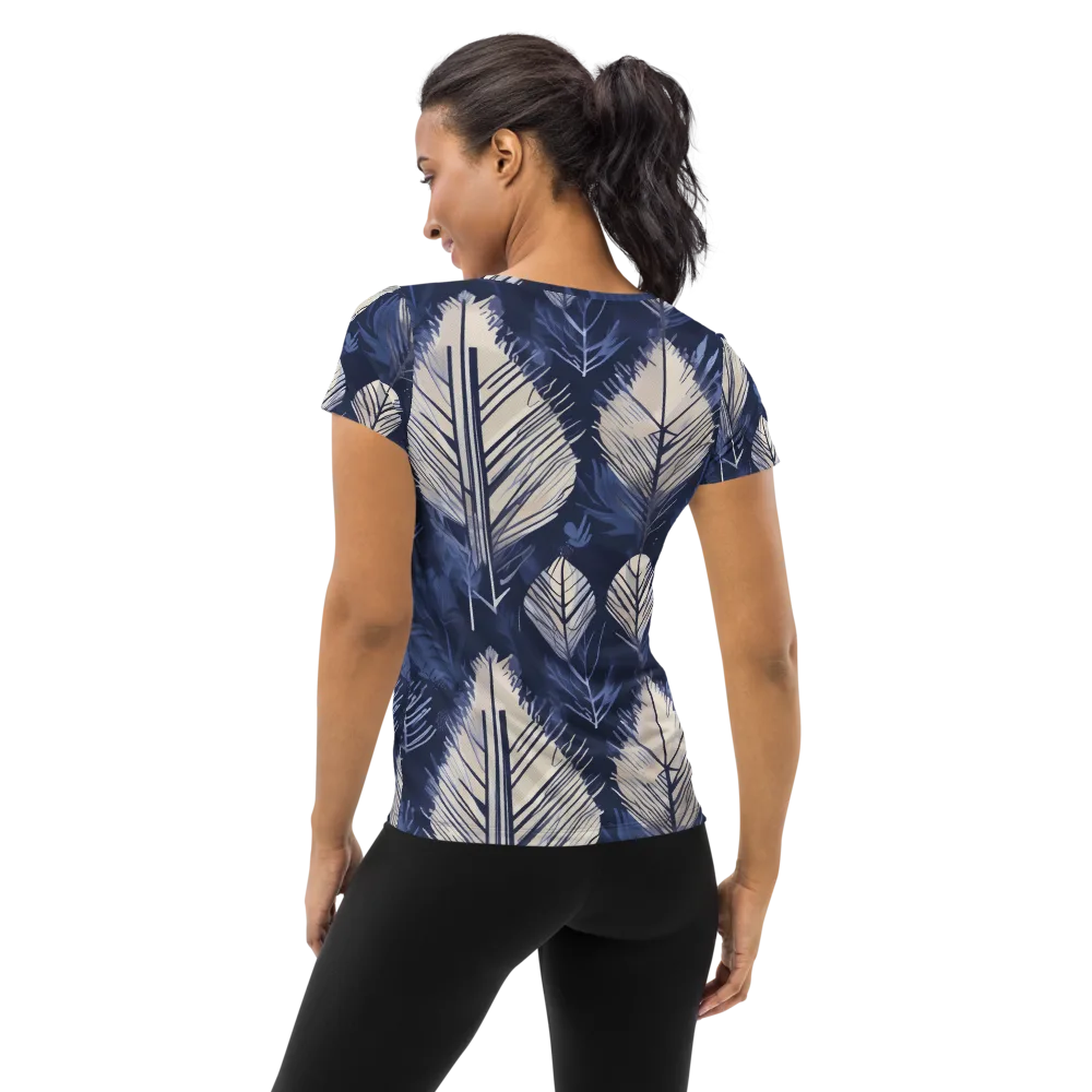 Moonlit Leaves on Women's Athletic T-Shirt — Back
