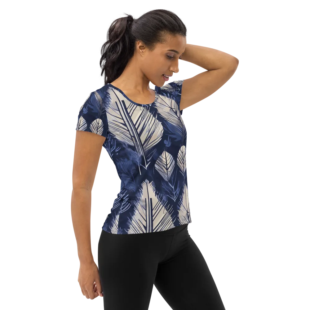 Moonlit Leaves on Women's Athletic T-Shirt — Right