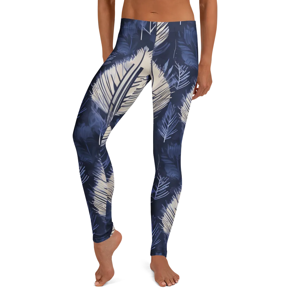 Moonlit Leaves on Leggings — Front