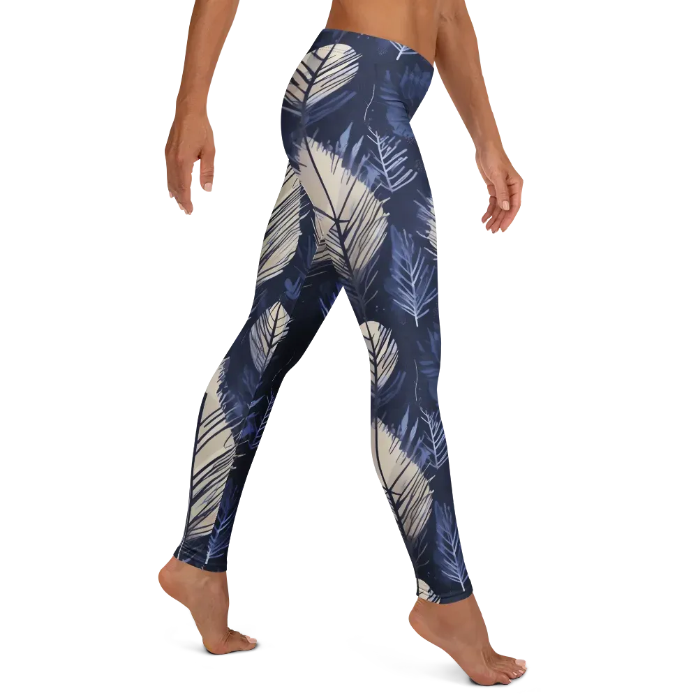 Moonlit Leaves on Leggings — Right