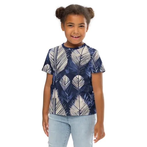 Moonlit Leaves on a Kids Crew Neck T-Shirt