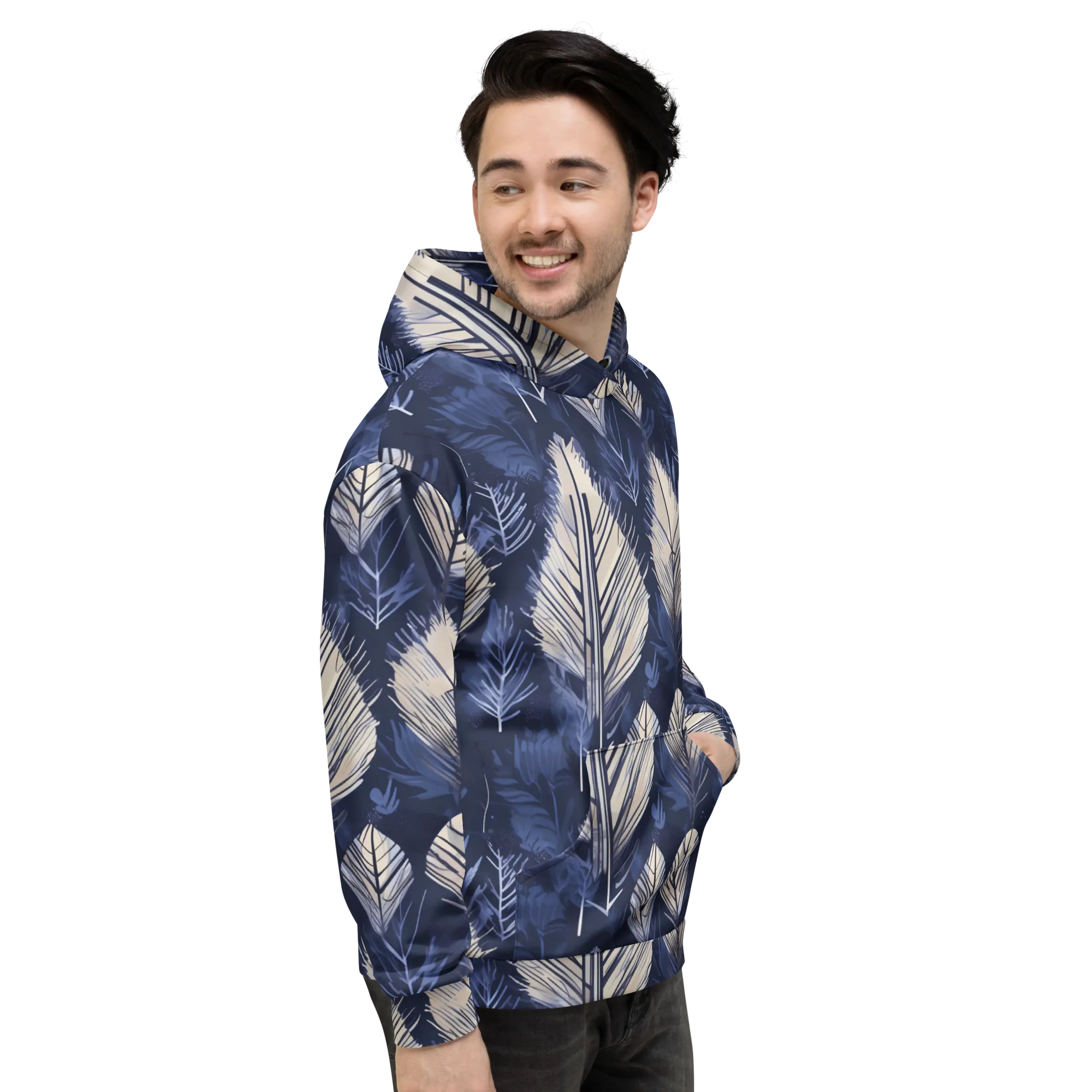Moonlit Leaves on Hoodie — Right