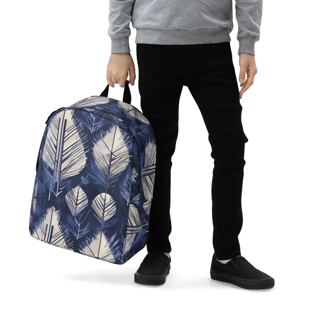 Moonlit Leaves on Minimalist Backpack — Zoomed-in