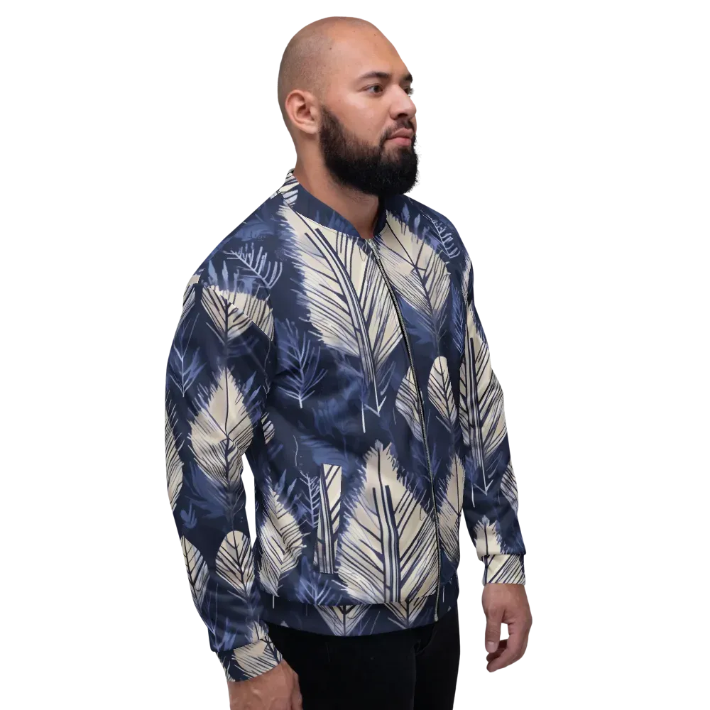 Moonlit Leaves on Bomber Jacket — Right