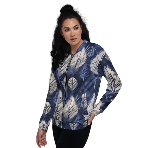 Moonlit Leaves on a Bomber Jacket