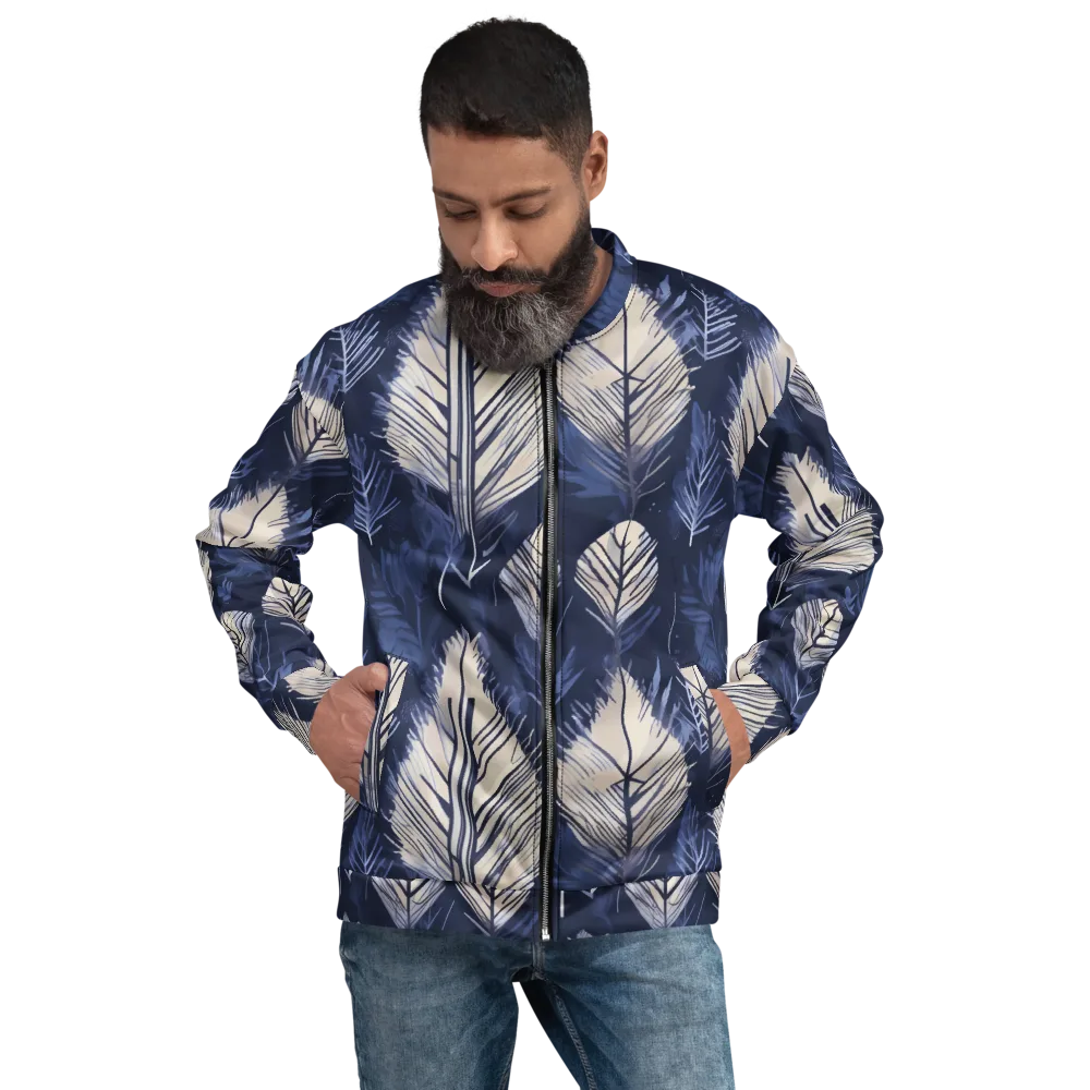 Moonlit Leaves on Bomber Jacket — Front