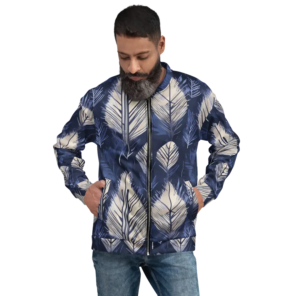 Moonlit Leaves on Bomber Jacket — Front