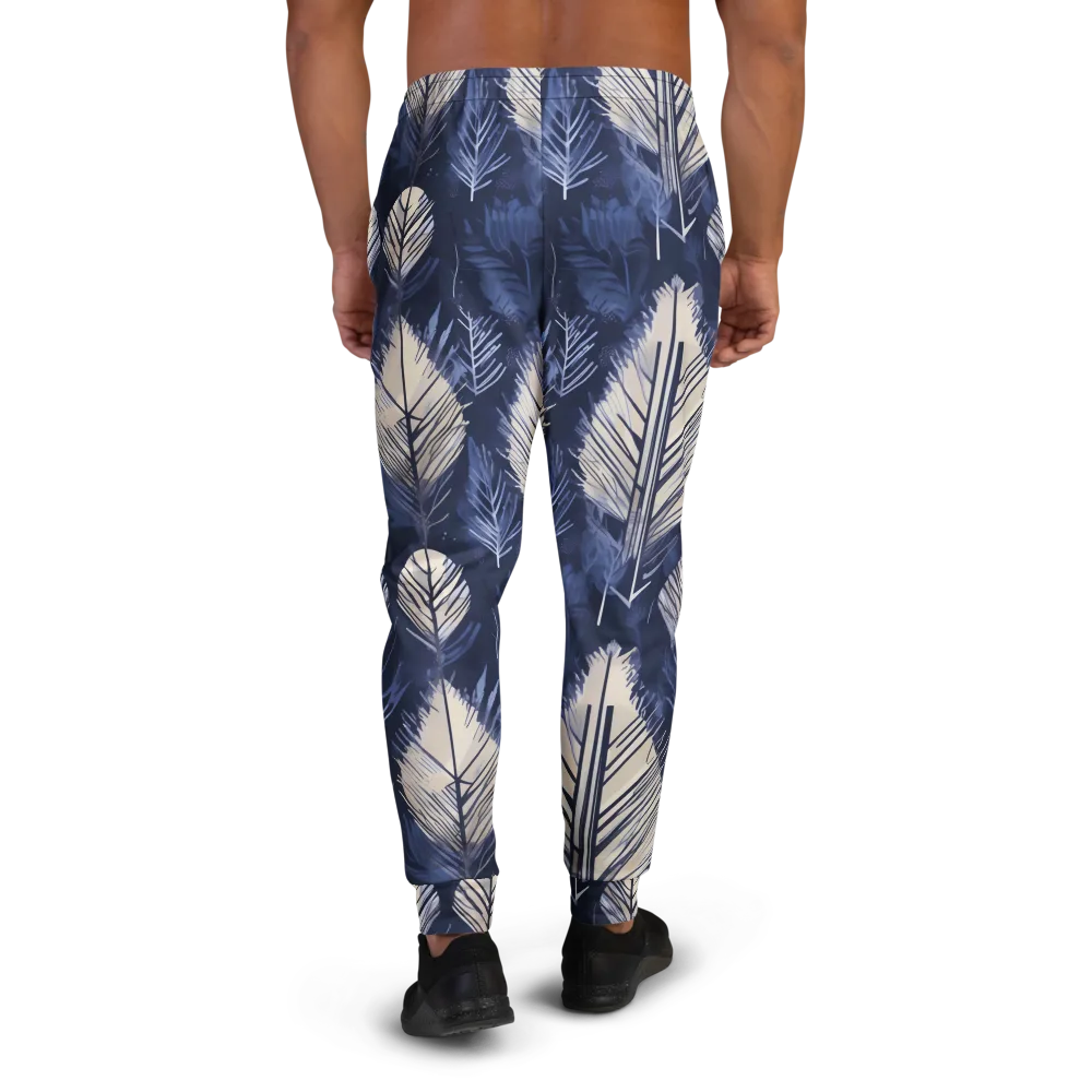 Moonlit Leaves on Men's Joggers — Back