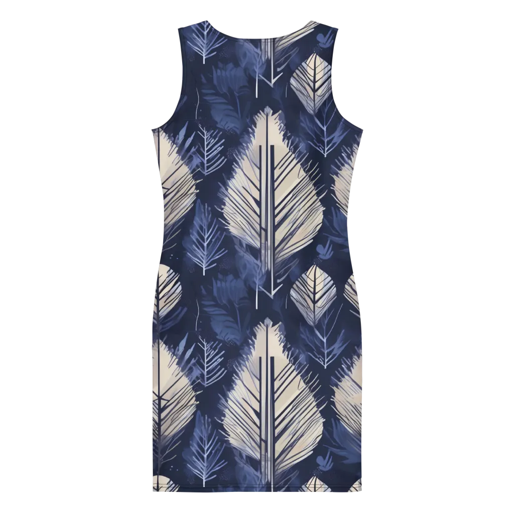 Moonlit Leaves on Bodycon Dress — Back