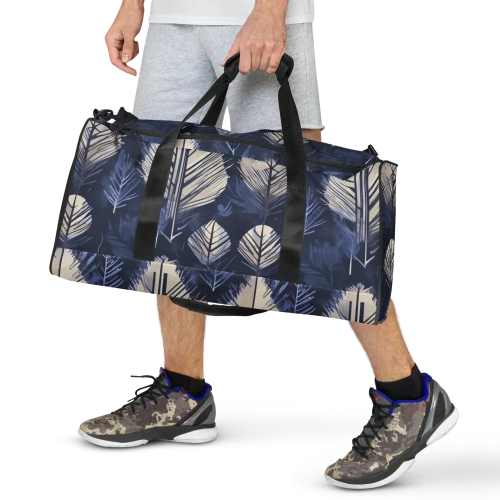 Moonlit Leaves on Duffle Bag — Front
