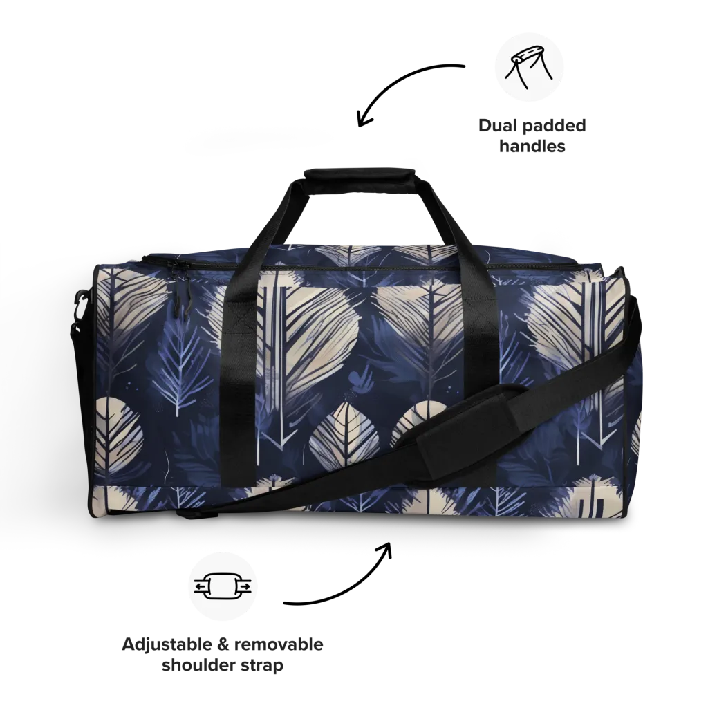 Moonlit Leaves on Duffle Bag — Front