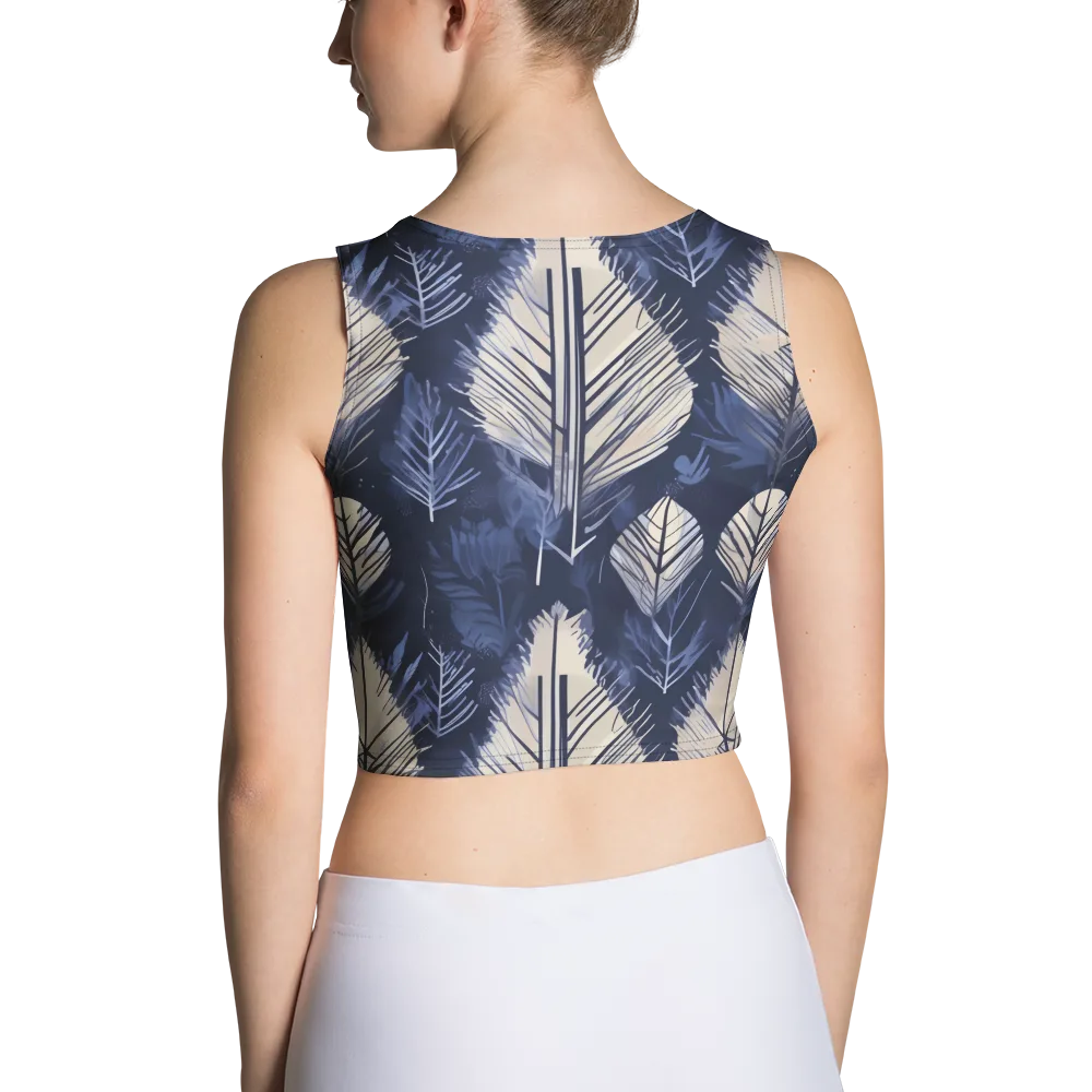 Moonlit Leaves on Crop Top — Back