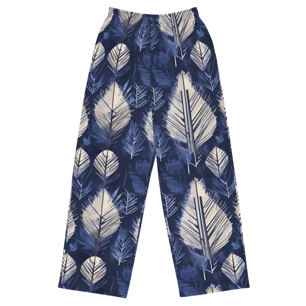 Moonlit Leaves on Wide-Leg Pants — Front